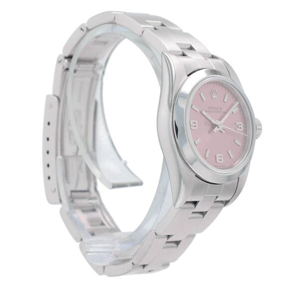 Rolex Oyster perpetual 76080 26mm Salmon Index Arabic Dial Smooth Bezel Oyster - Picture 9 of 11